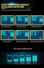 Caricabatteria Auto-Moto Automatico con Display LCD | 12/24V 6/8 A EU Yellow 6A