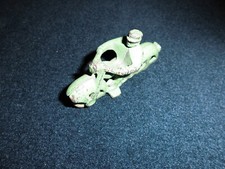 giocattolo in latta moto green wheel white cm. 7,5 - senza scatola - made in USA