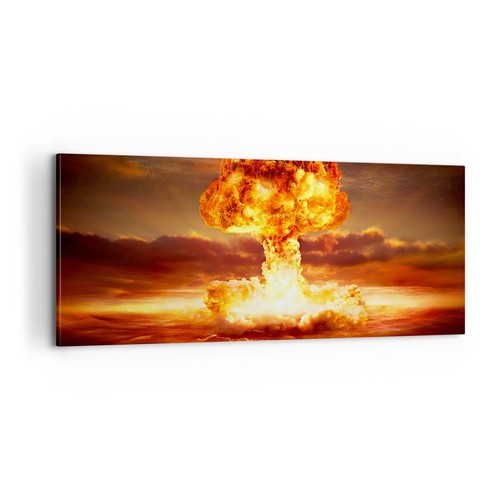 Quadro tela 100x40cm guerra - su,