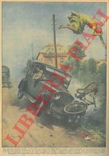 BELTRAME A. - Giovane maestra in bicicletta, investita da un'automobile e lanci
