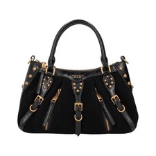 Tosca Blu Borsa a Mano Shirley Donna in Pelle Scamosciata Nera