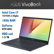 Asus Vivobook 15.6" X571LH BQ458T Notebook Intel i7-10750H 2.60 ghz 16GB RAM