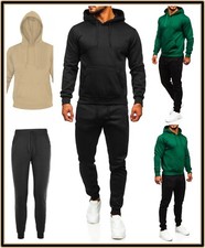 Tuta da Uomo cotone di Felpata Invernale Sportiva Completo Felpa Con Cappuccio
