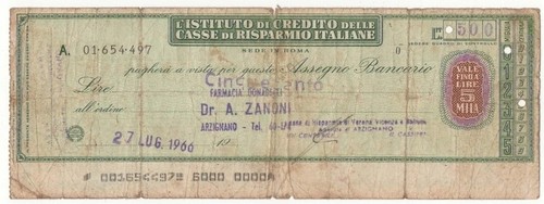Assegno taglio fisso 500 - taglio,