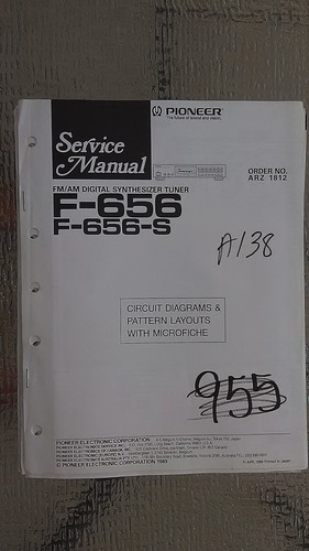 Pioneer 656 manuale di - pioneer, f-656