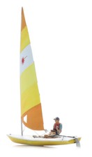 Artitec 387.593 - 1/87/H0 Barca a Vela Laser + Figura - Nuovo