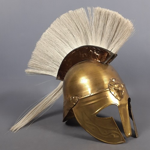 Elmo ottone greco - elmo, spartano