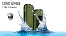 Saiet Link 4 PRO 4G Flip Volume amplificato IP68 WhatsApp Anticaduta Senior