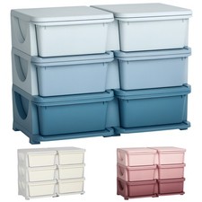 HOMCOM Cassettiera 6 Cassetti