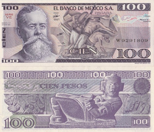 Messico banconota 100 pesos - banconota,