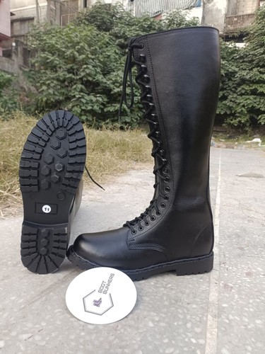 Stivali uomo pelle nera con - in,