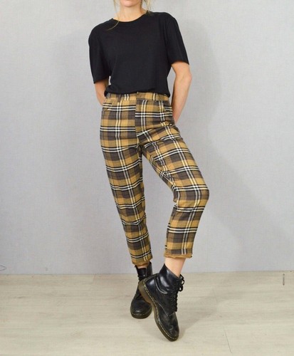 Pantalone sigaretta quadri - a,