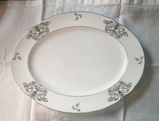 Ginori Oscar De La Renta piatto da portata piatto "Duchessa Grisaille Platinum" 39 cm