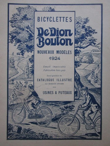 1924 pub bicyclette dion - 6/1924,