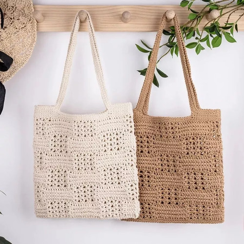 Borsa paglia intrecciata - borsa,