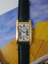 Cartier Tank Americaine Jumbo Ref.1740 Case Gold 18 KT Automatic Original Buckle