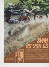 advertising Pubblicità-MOTO SWM RS 250 GS '77-MOTOITALIANE  REGOLARITA EPOCA