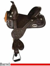 Sella Pro-Bella Western in pelle Treeless Pleasure Reining 16" tutte le taglie