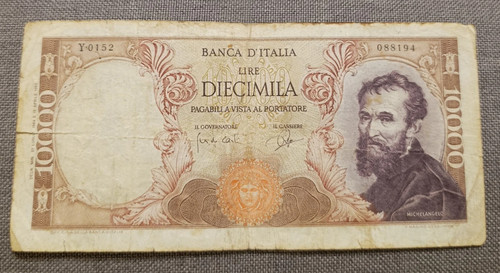 10000 lire michelangelo - 10000,
