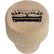 19mm 'Antique Sofa' Wooden Bottle Stopper / Cork (BS00031069)