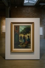 Quadro Dipinto Olio figure DOMENICO SELO SELOSKI (1924-1981)