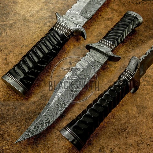 Coltello bowie damasco - damasco, 15"