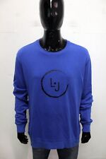 Liu Jo Felpa Uomo Taglia 3XL Sweatshirt In Cotone Blu Maglia Maglietta Logo Man