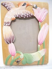 Cornice portafoto in legno fatta e dipinta a mano con applicazioni in argento