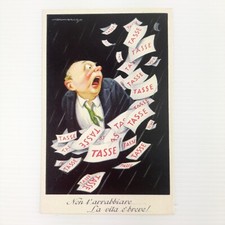 Cartolina satirica a colori 