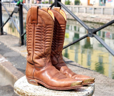 Stivali pelle texani donna