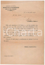 1876 CINTO CAOMAGGIORE (VE) Carità a vedova Maddalena PEROSA per casa incendiat