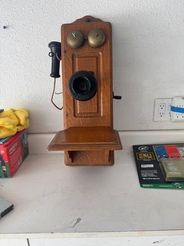Antico telefono parete - antico,