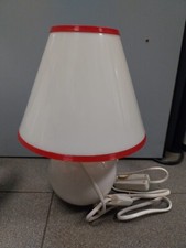 Lampada bianco rossa h cm 25