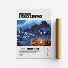 Monkey Island 2: LeChuck's Revenge (1991) poster/stampa arte videogioco