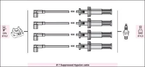 Kit cavi candela fiat - cavi,