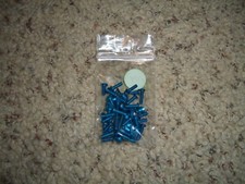 Tamiya F104 Pro / F104x1 / F103 Kit viti testa esagonale alluminio blu - 52 pezzi (NUOVO)