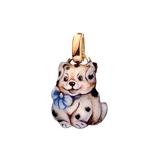 Ciondolo cane dalmata fiocco