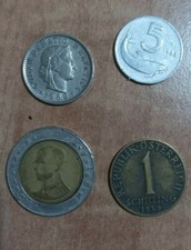 lotto 4 monete , 5 lire