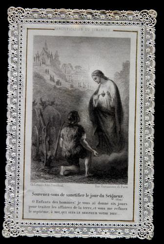 Canivet image pieuse dentelle - image,