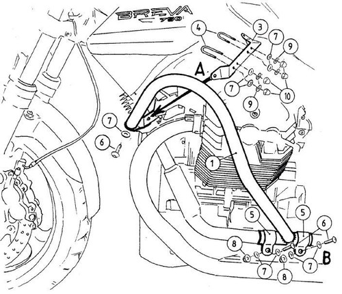 Barra protezione motore - , moto