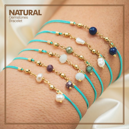 Bracciale stringa pietre