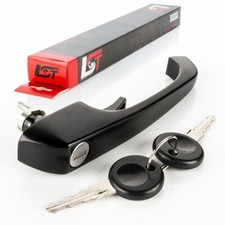 Maniglia Nero Opaco Con Serratura Anteriore Sinistro Destro per VW T2 Lt 28-35 I