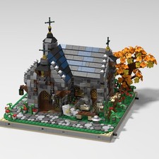 MOC Cappella Medievale Architettura Religiosa Set Costruzioni 2087 Pezzi