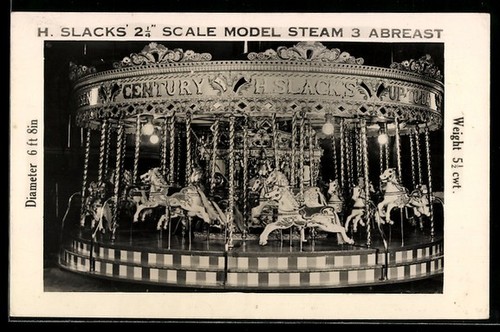 Cartolina modellismo giostra
