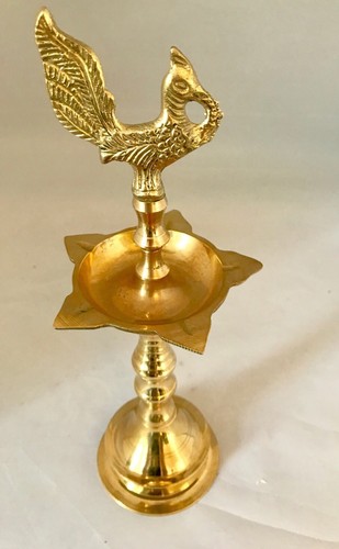 Brass diya wick diva oil - diya, 8''
