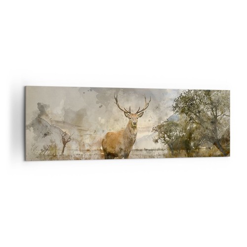 Quadro tela 160x50cm cervo - tela,