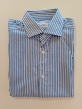 Camicia Drake's blu bianca a