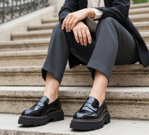 Mocassini donna neri bly10 - mocassini,