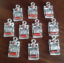 ACCESSORI ciondolo Bomboniera LAUREA 10 CIONDOLI Argento rosso bigiotteria