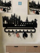 Porta chiavi da parete Milano skyline, per arredamento e idea regalo